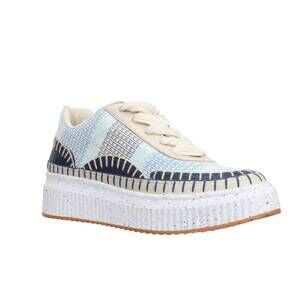 NEW LOVE RIO women's audre threads sneaker in multi blue